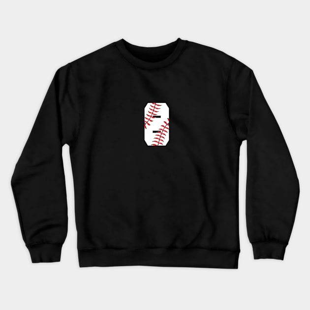Number Eight 8 Baseball Crewneck Sweatshirt by Family shirts